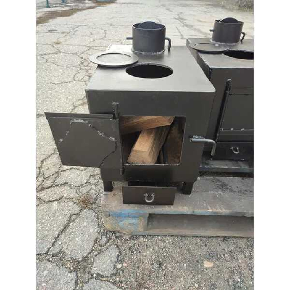 Буржуйка Micro 50 м3 із конфоркою. 5 мм