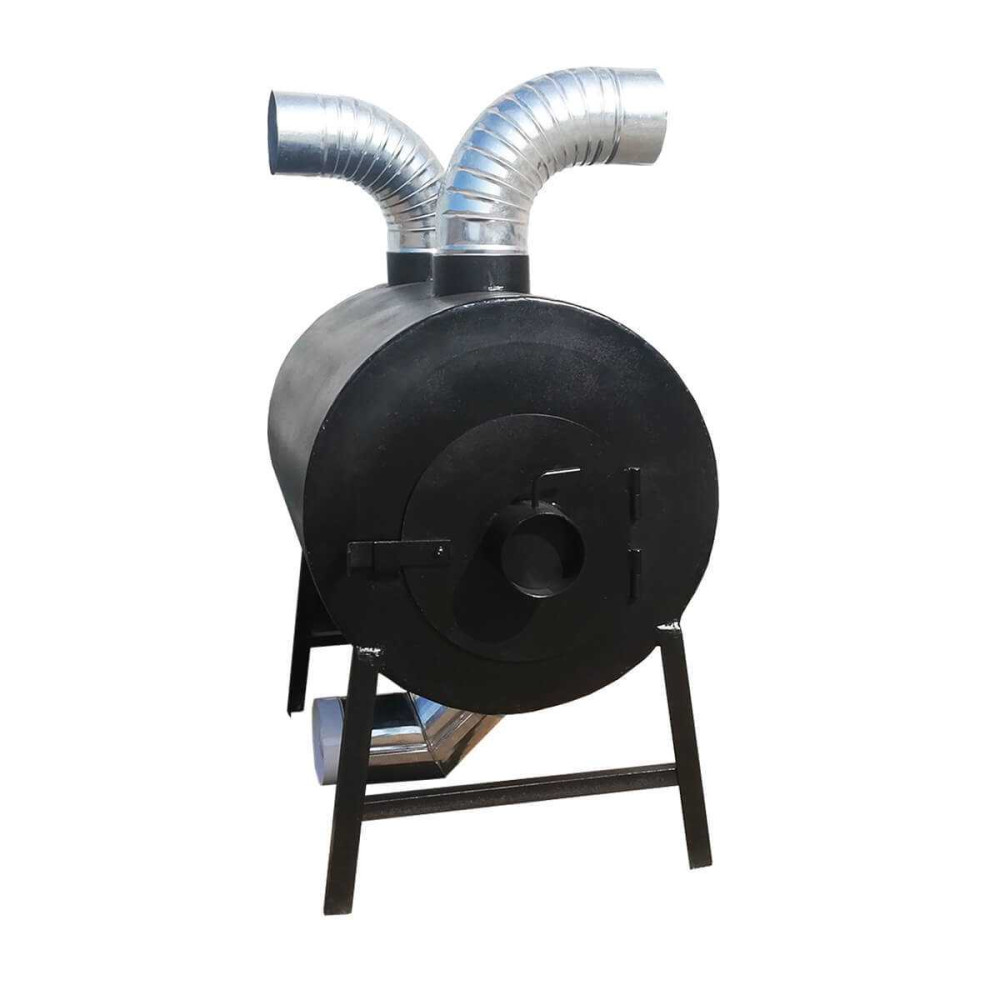 Піч буржуйка POLTAVKA Turbo 300 м3. 5мм. З обдуванням