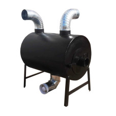 Піч буржуйка POLTAVKA Turbo 300 м3. 5мм. З обдуванням