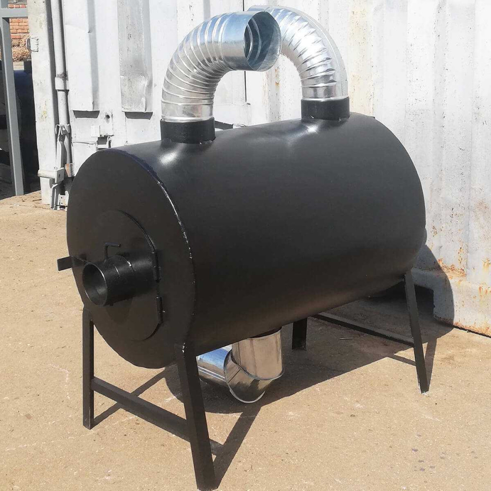 Піч буржуйка POLTAVKA Turbo 300 м3. 5мм. З обдуванням