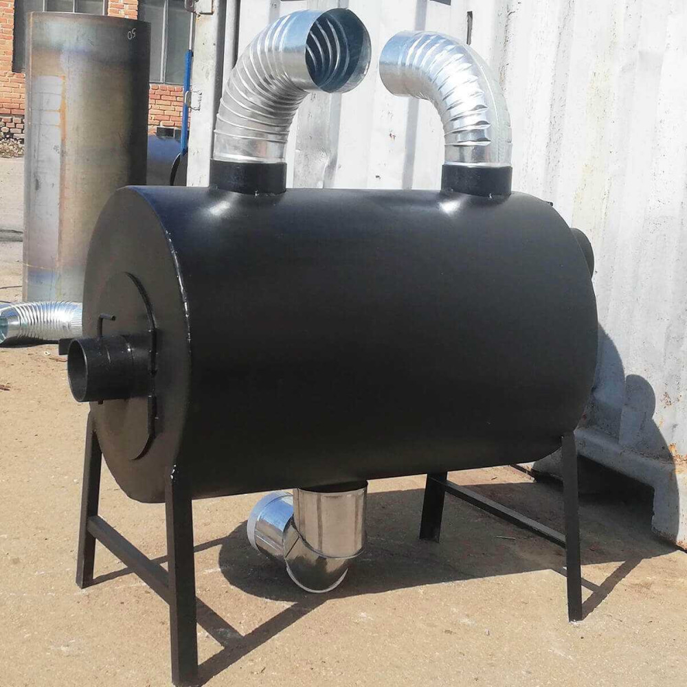 Піч буржуйка POLTAVKA Turbo 300 м3. 5мм. З обдуванням