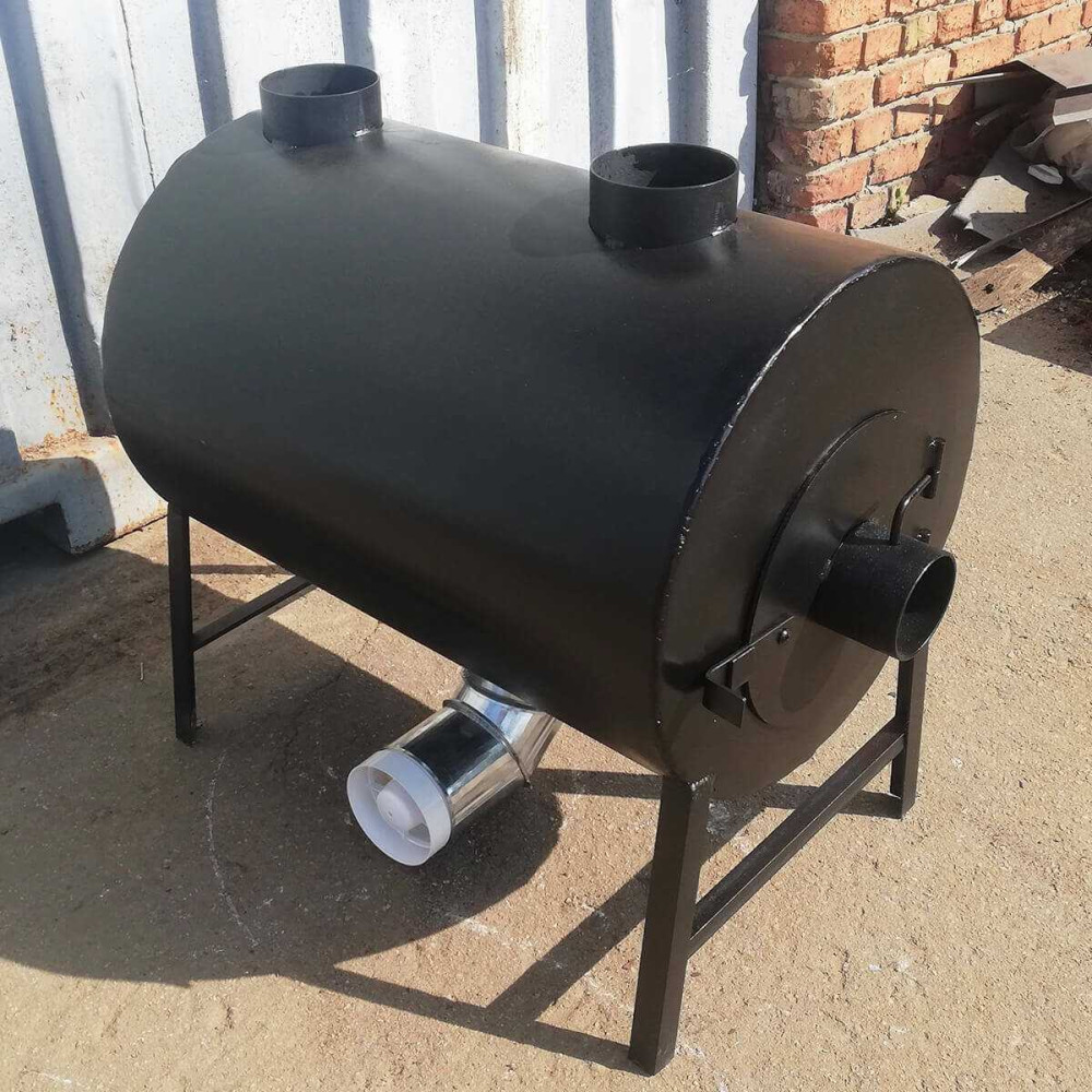 Піч буржуйка POLTAVKA Turbo 300 м3. 5мм. З обдуванням