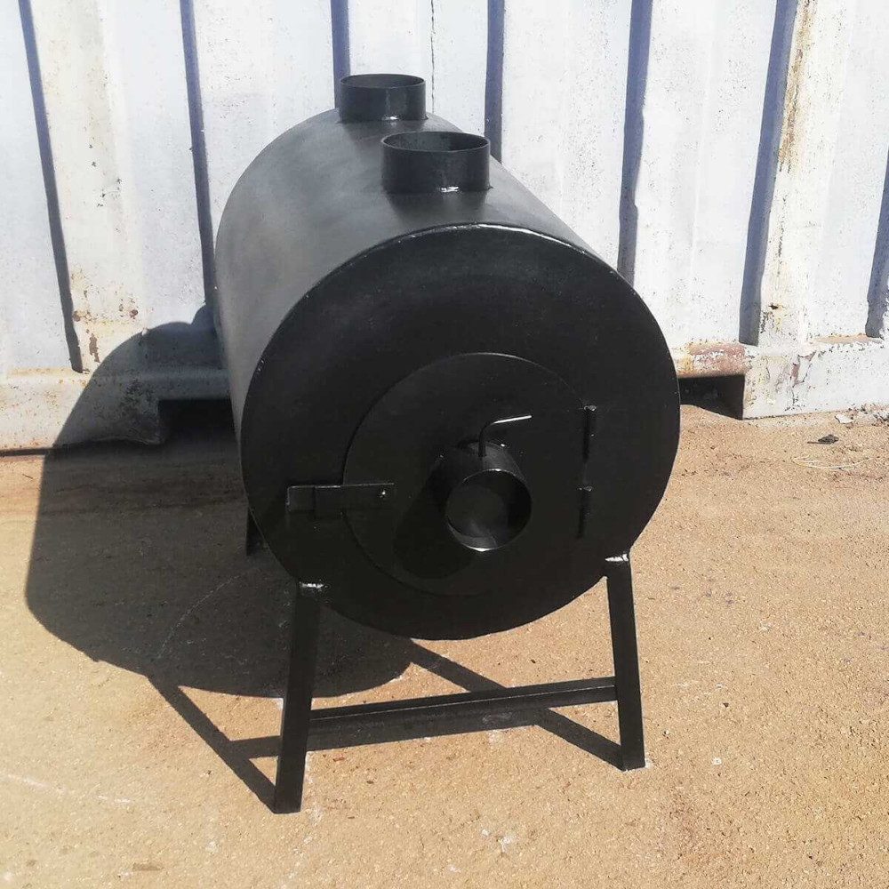 Піч буржуйка POLTAVKA Turbo 300 м3. 5мм. З обдуванням