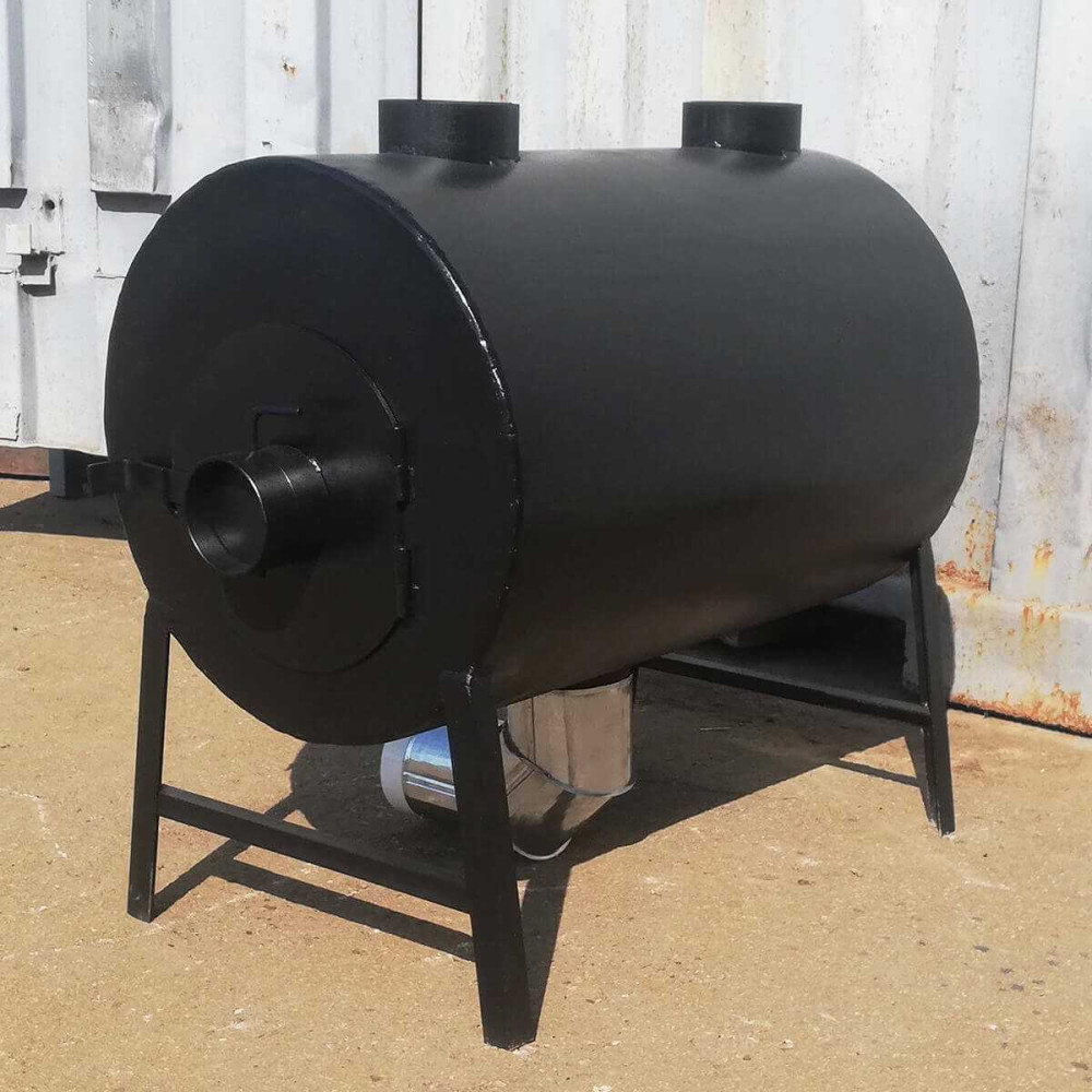 Піч буржуйка POLTAVKA Turbo 300 м3. 5мм. З обдуванням