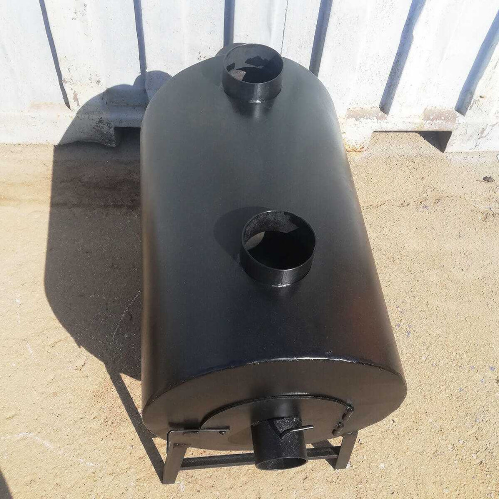 Піч буржуйка POLTAVKA Turbo 300 м3. 5мм. З обдуванням