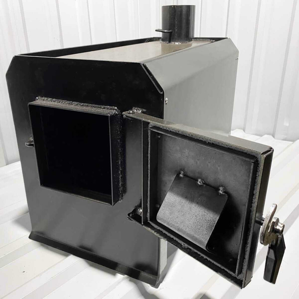 Піч буржуйка Poltavka Turbo Plita 150 м3 з варильною поверхнею