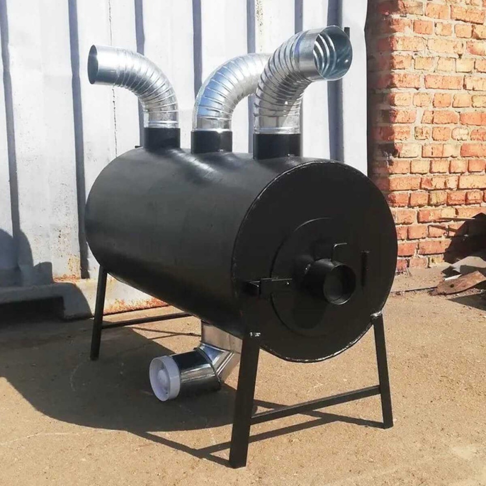 Піч буржуйка POLTAVKA Turbo 650 м3. 5мм. З обдуванням