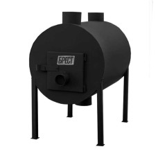 Піч буржуйка Брест 500 на 200 м2. 8мм. З вертикальними патрубками