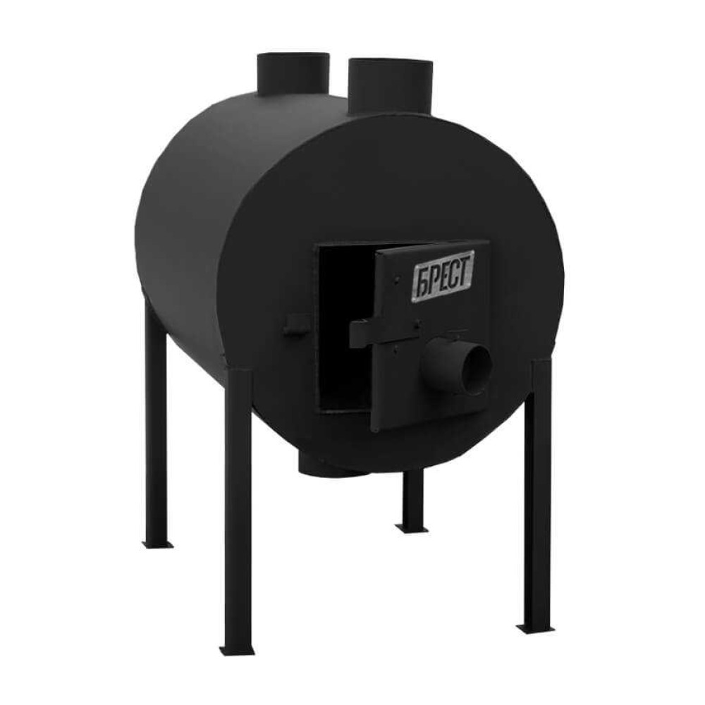 Піч буржуйка Брест 500 на 200 м2. 8мм. З вертикальними патрубками