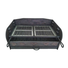 Мангал чавунний "Ліс" з решіткой гриль та підказаником