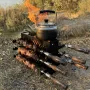 Вертикальний мангал MTLZ "Афіна" на 6 шампурів