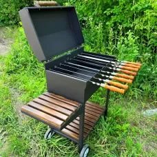 Автоматичний мангал барбекю PAN "Люкс" із приводом на 8 шампурів