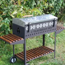 Автоматичний мангал барбекю PAN "Люкс" із приводом на 10 шампурів