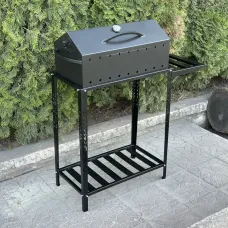 Мангал - барбекю MTLZ "Прометей" на 9 шампурів 4мм на дровниці