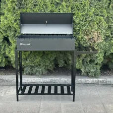 Мангал - барбекю MTLZ "Прометей" на 12 шампурів 4мм на дровниці