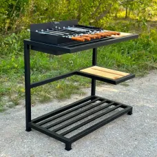 Автоматичний мангал лофт PAN із приводом на 8 шампурів