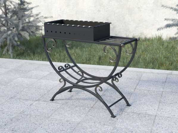 Мангал кованый GoodsMetall М6 со столиком 3