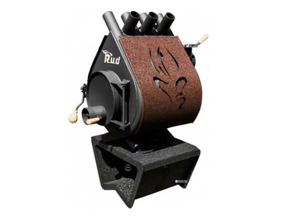 Піч Rud Pyrotron Кантрі тип П-00 зі склом, обшивкою та підставкою 4