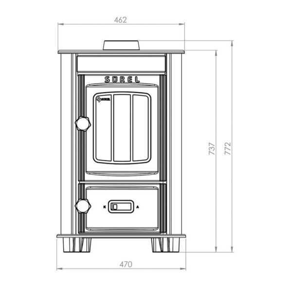 Печь камин Duval EM-5127BL-схема 1