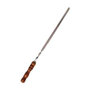 Шампур Элит с деревянной ручкой 610х12х3мм фото 2
