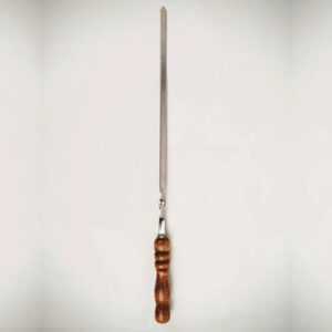 Шампур Элит с деревянной ручкой 610х12х3мм фото 1